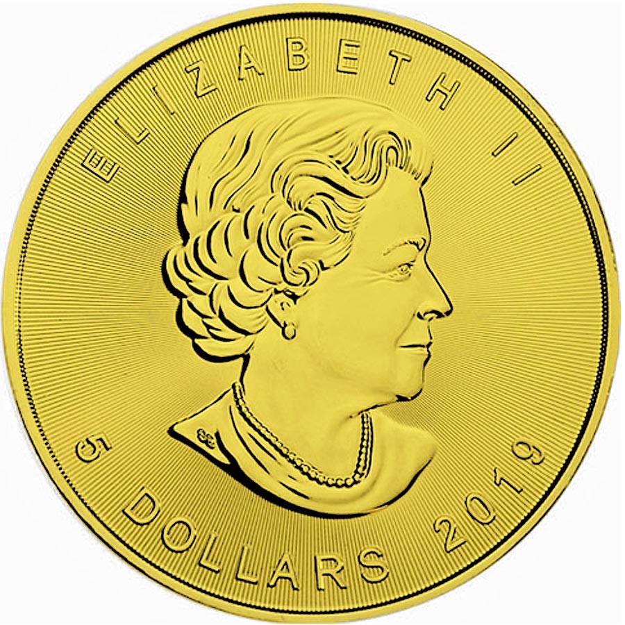 Canada CRYPTO DIGITAL RAIN CANADIAN MAPLE LEAF $5 Dollars Silver Coin 2019 Gold plated 1 oz